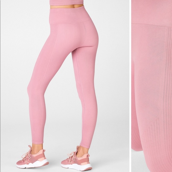 Fabletics High Waisted Ribbed Leggings 7/8 - Picture 1 of 6